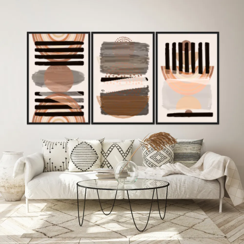 Kit Quadros Decorativos Pinceladas
