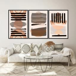 Kit Quadros Decorativos Pinceladas