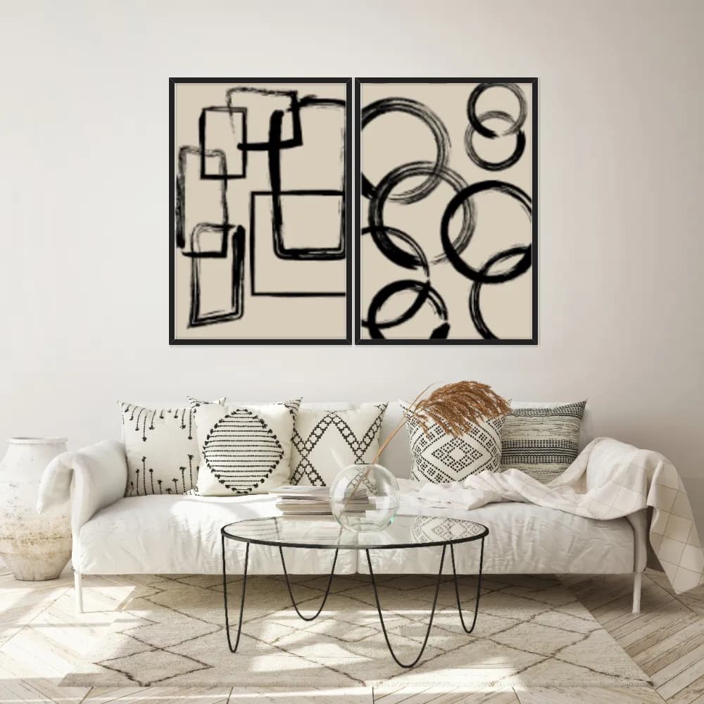 Kit Quadros Decorativos Minimalista