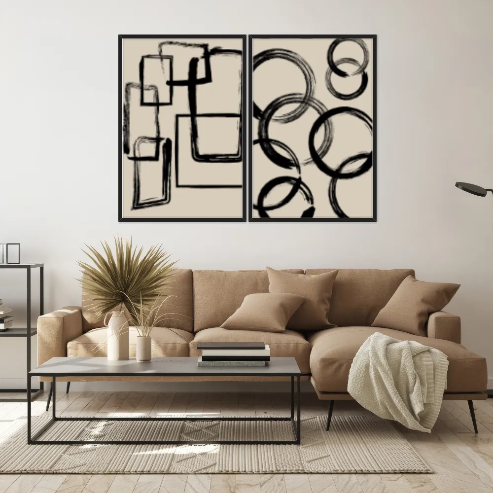Kit Quadros Decorativos Minimalista