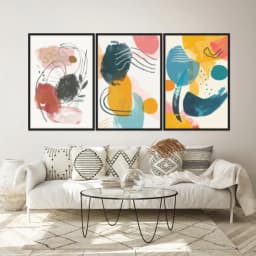 Kit Quadros Decorativos Minimalista