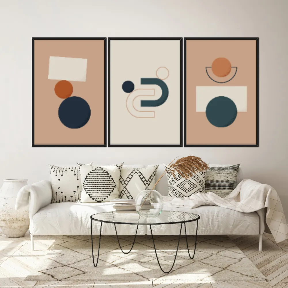 Kit Quadros Decorativos Geométrico