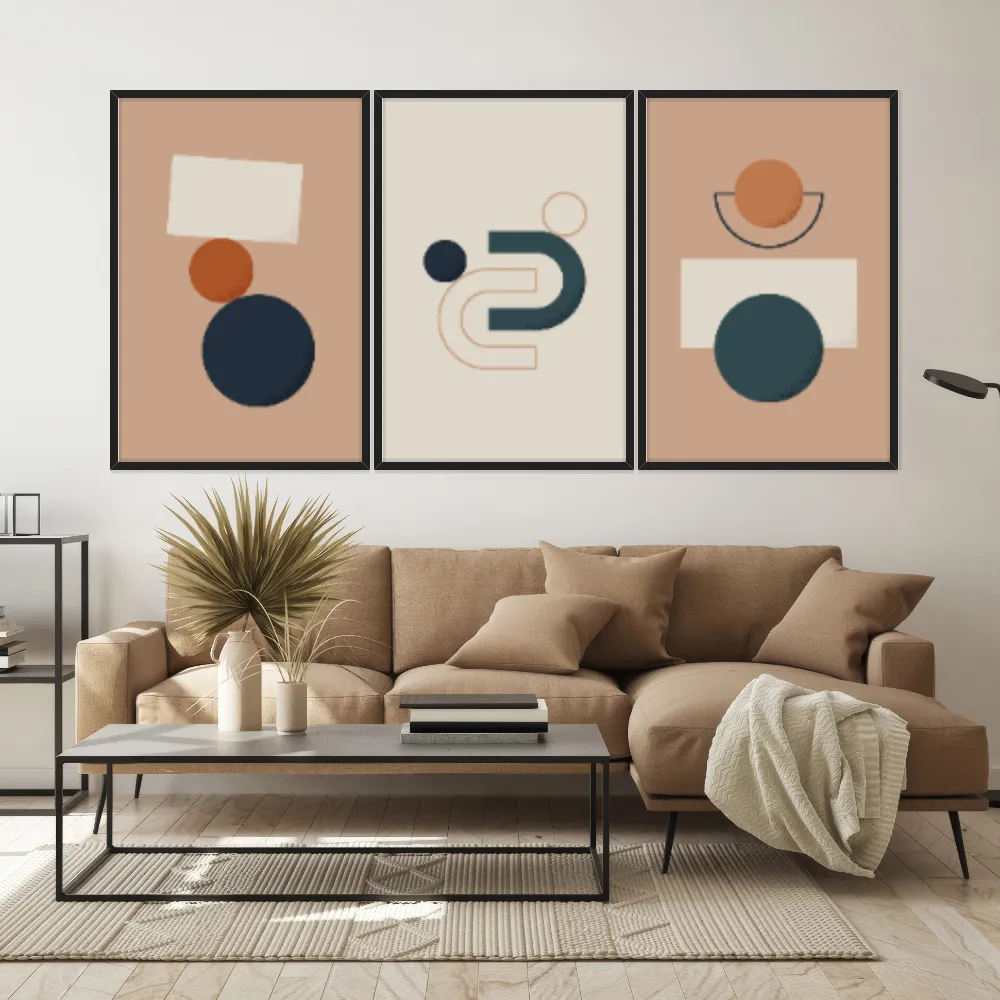 Kit Quadros Decorativos Geométrico