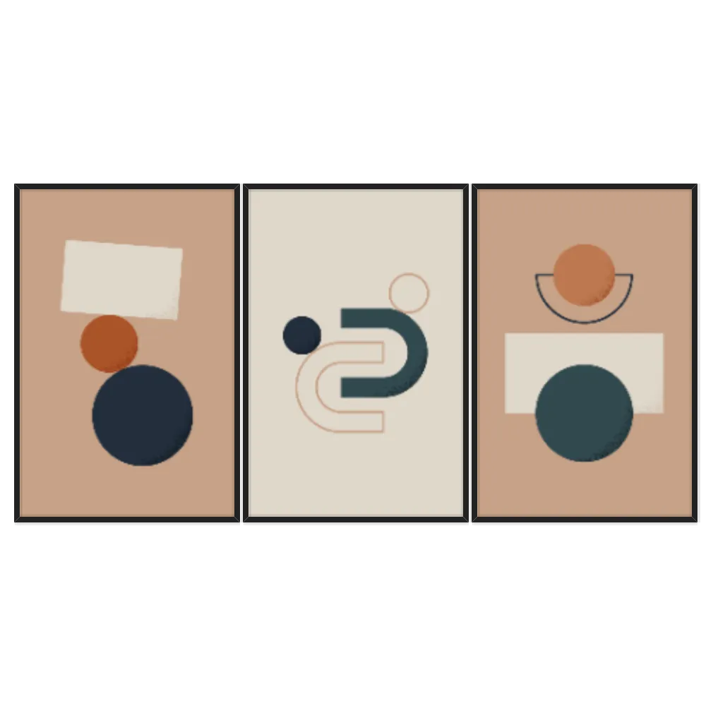 Kit Quadros Decorativos Geométrico