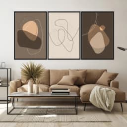 Kit Quadros Decorativos Linhas E Formas