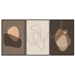 Kit Quadros Decorativos Linhas E Formas