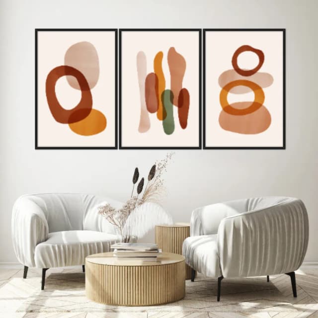 Kit Quadros Decorativos Geométrico