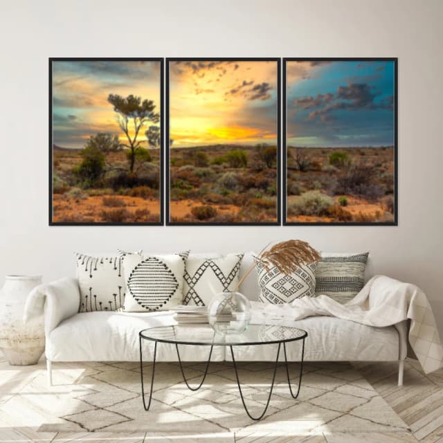 Kit Quadros Decorativos Pôr Do Sol