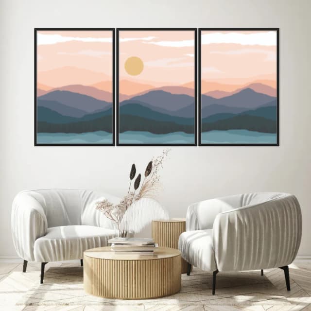 Kit Quadros Decorativos Montanha