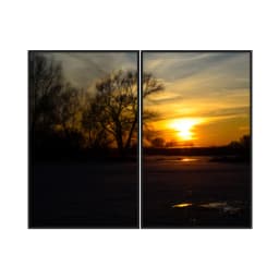 Kit Quadros Decorativos Pôr Do Sol