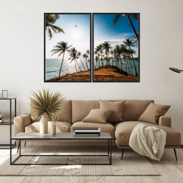 Kit Quadros Decorativos Coqueiro