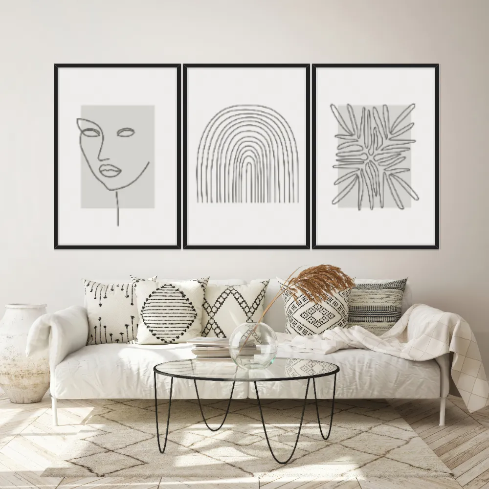 Kit Quadros Decorativos Minimalista