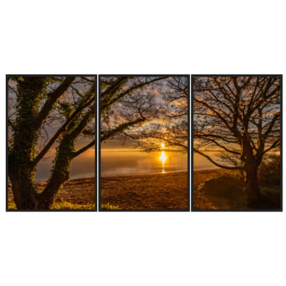 Kit Quadros Decorativos Pôr Do Sol