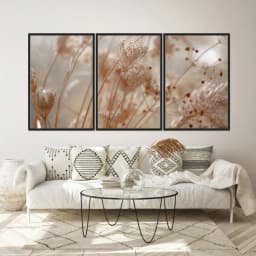 Kit Quadros Decorativos Folhas Secas