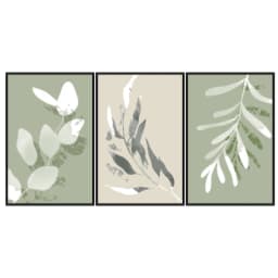 Kit Quadros Decorativos Planta Abstrata