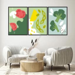 Kit Quadros Decorativos Verduras E Legumes
