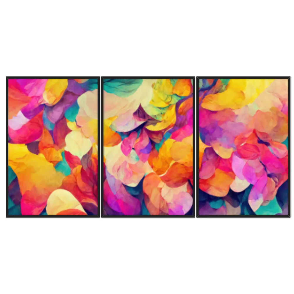 Kit Quadros Decorativos Tinta Aquarela