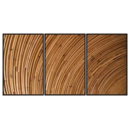 Kit Quadros Decorativos Madeira De Bambu