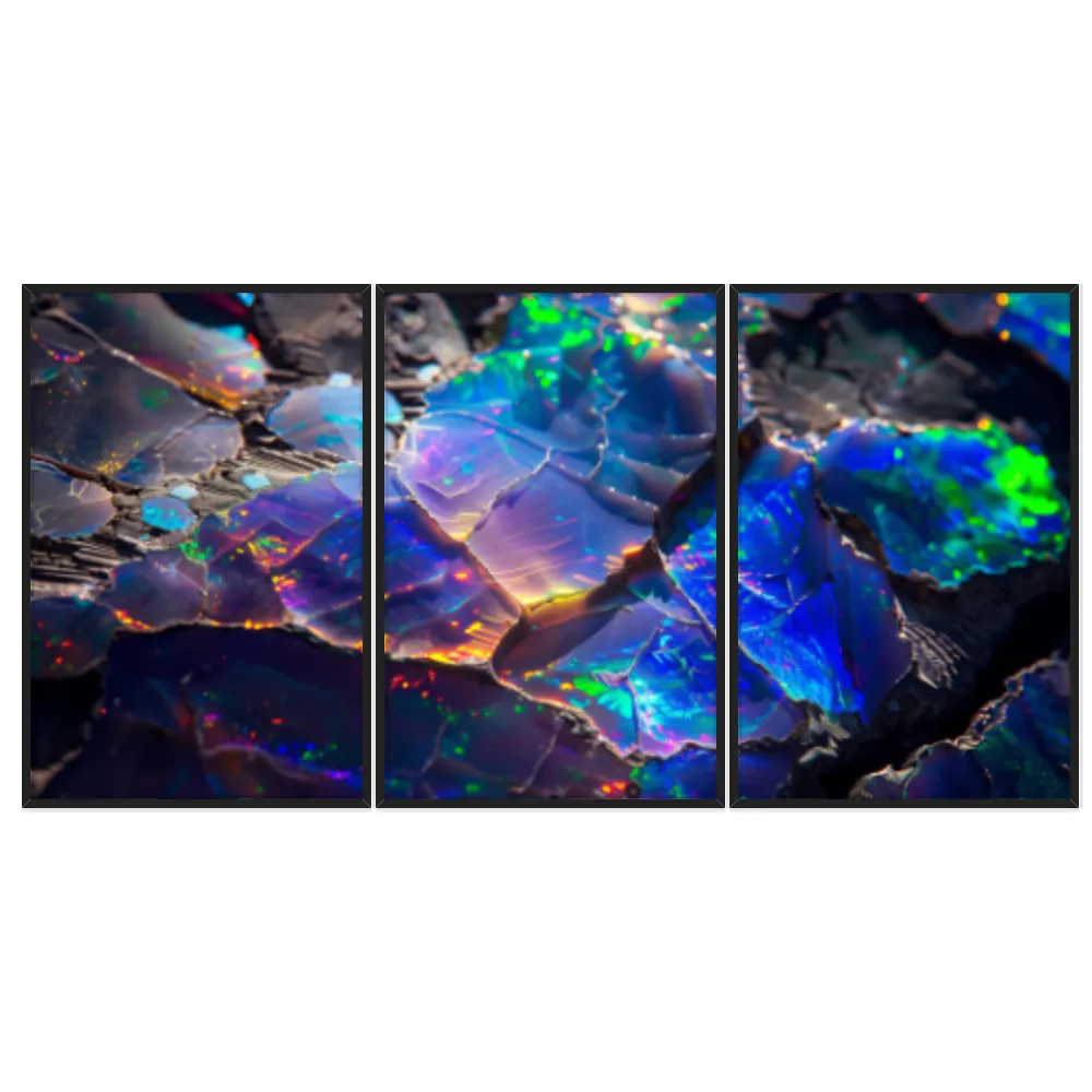 Kit Quadros Decorativos Formas Abstrata Roxa