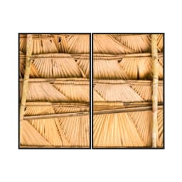 Kit Quadros Decorativos Madeira De Bambu