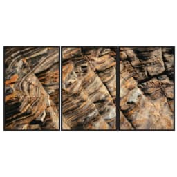 Kit Quadros Decorativos Pedra Marrom