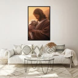 Quadro Decorativo Jesus E Ovelha