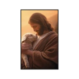 Quadro Decorativo Jesus E Ovelha