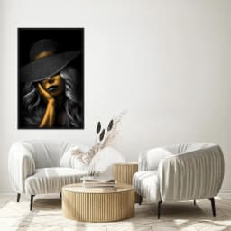 Quadro Decorativo Mulher De Preto