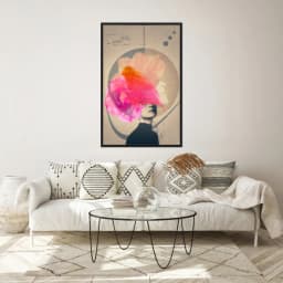 Quadro Decorativo Mulher Com Pintura No Rosto