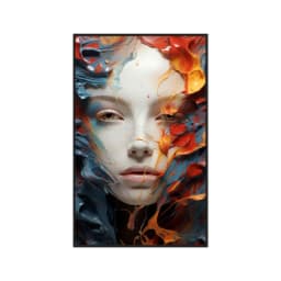 Quadro Decorativo Mulher Com Tinta