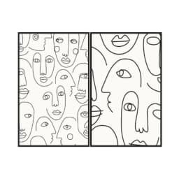 Kit Quadros Decorativos Rosto Minimalista