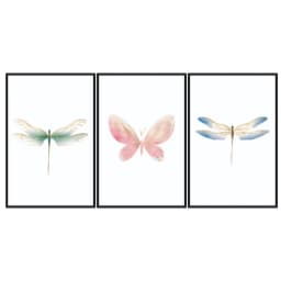 Kit Quadros Decorativos Borboleta E Libélulas