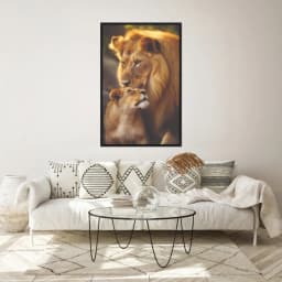 Quadro Decorativo Família Leão