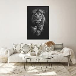 Quadro Decorativo Família Leão