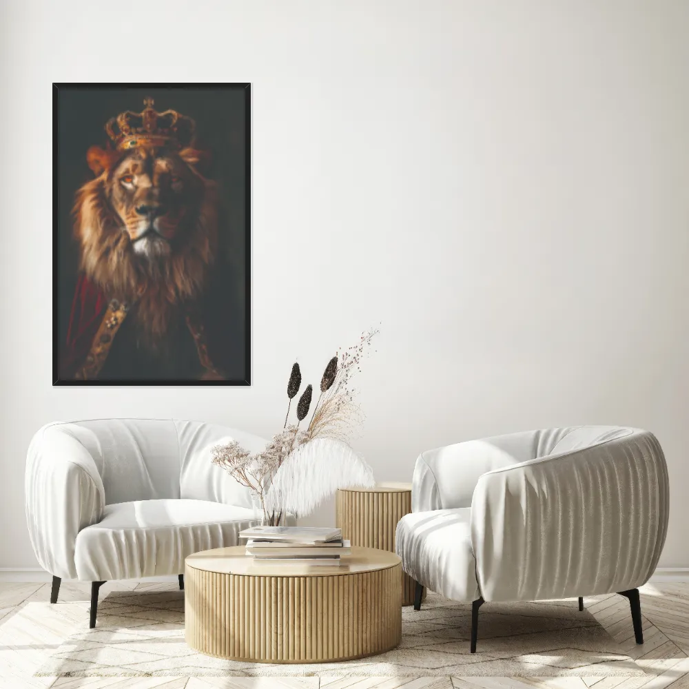 Quadro Decorativo Leão Coroa
