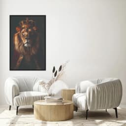 Quadro Decorativo Leão Coroa