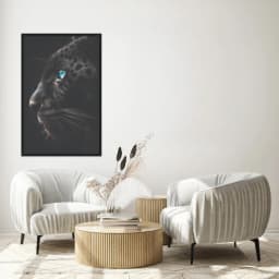 Quadro Decorativo Pantera Negra