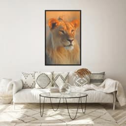 Quadro Decorativo Leão Jovem