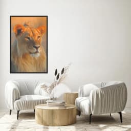Quadro Decorativo Leão Jovem