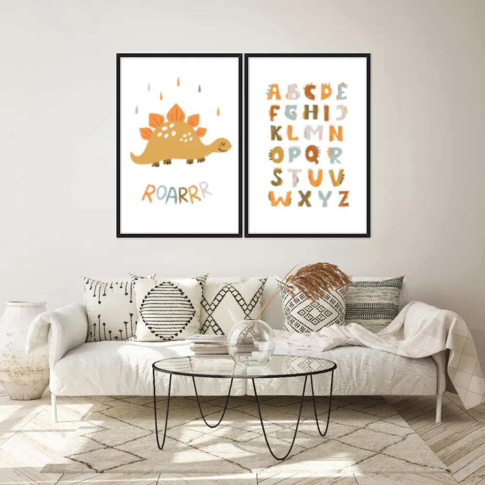 Kit Quadros Decorativos Dinossauro