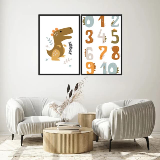 Kit Quadros Decorativos Dinossauro