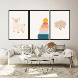 Kit Quadros Decorativos Ovelhas E Peças