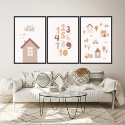 Kit Quadros Decorativos Casinha E Números