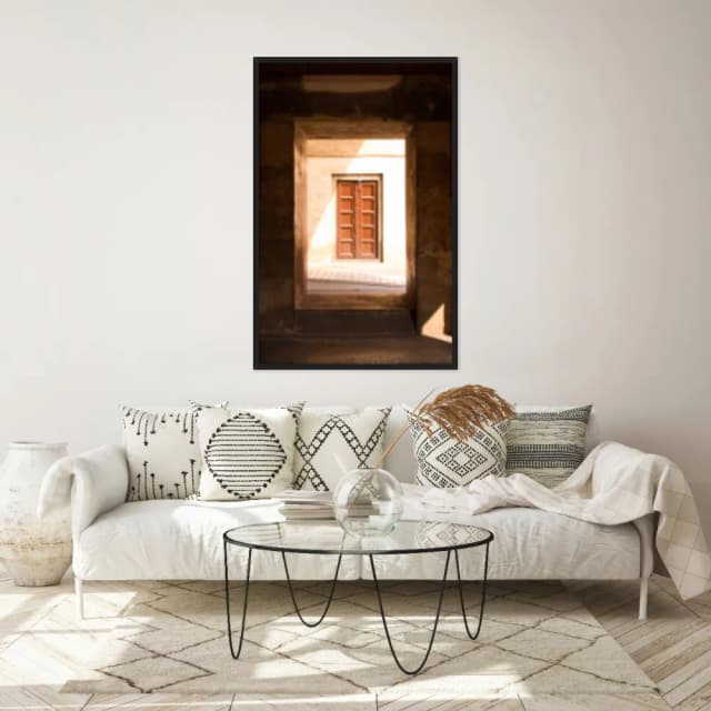 Quadro Decorativo Porta Marrom