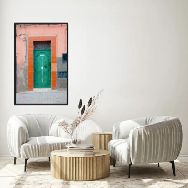 Quadro Decorativo Porta Verde