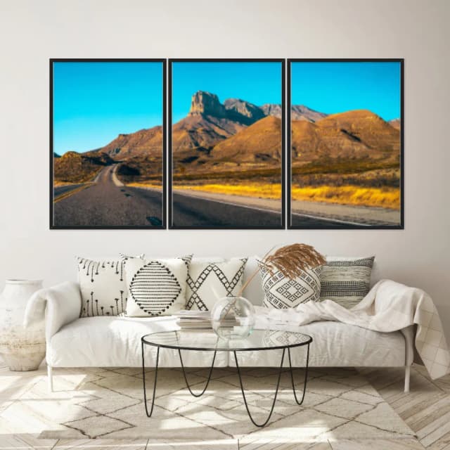 Kit Quadros Decorativos Estrada Com Montanhas