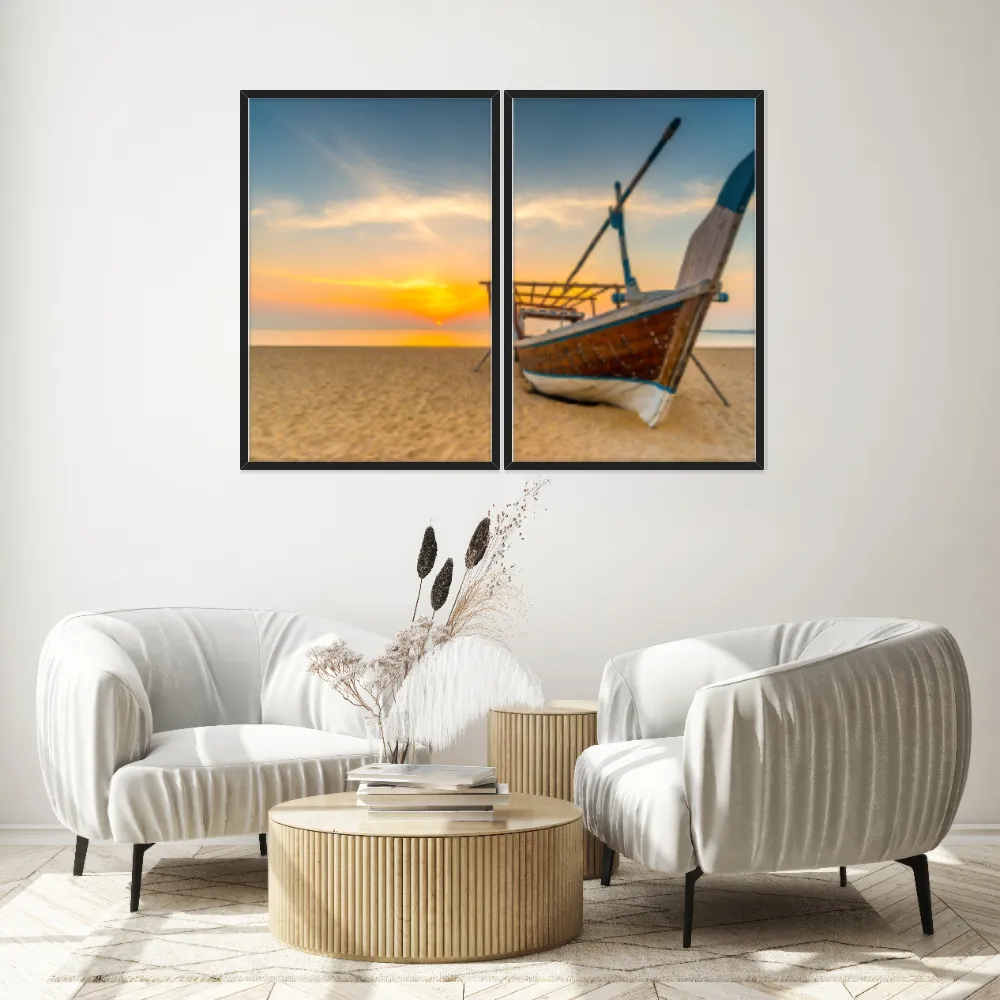 Kit Quadros Decorativos Na Areia