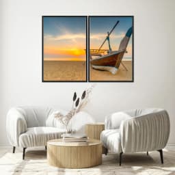 Kit Quadros Decorativos Na Areia