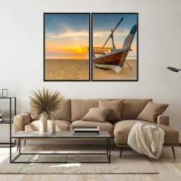 Kit Quadros Decorativos Na Areia