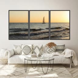 Kit Quadros Decorativos Pôr Do Sol
